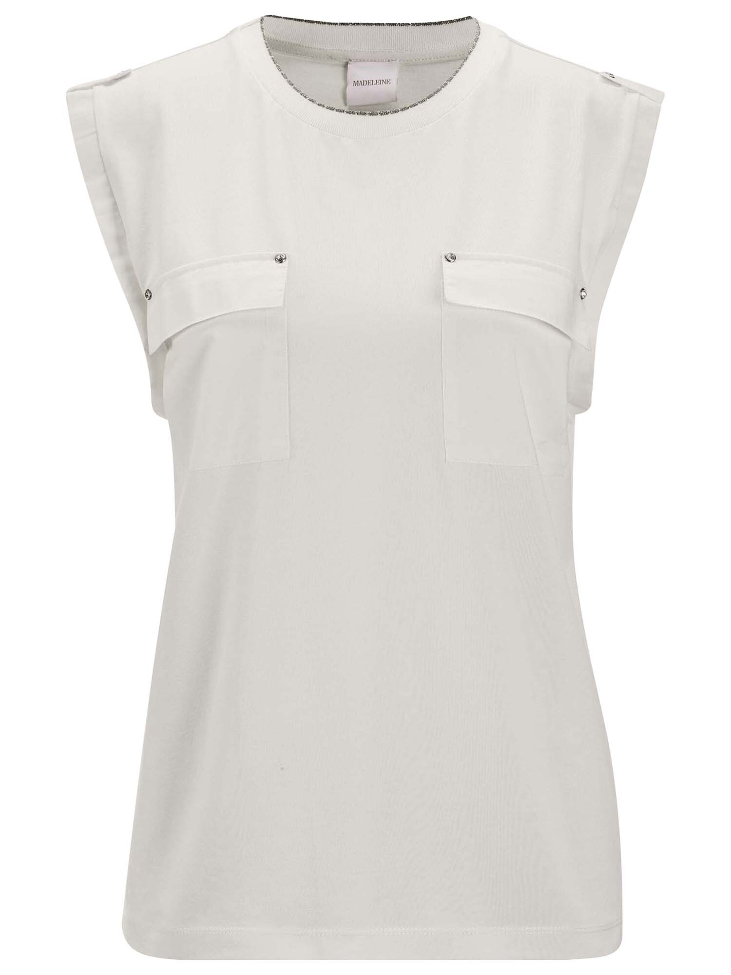 MADELEINE Top in Weiß: Vorderseite