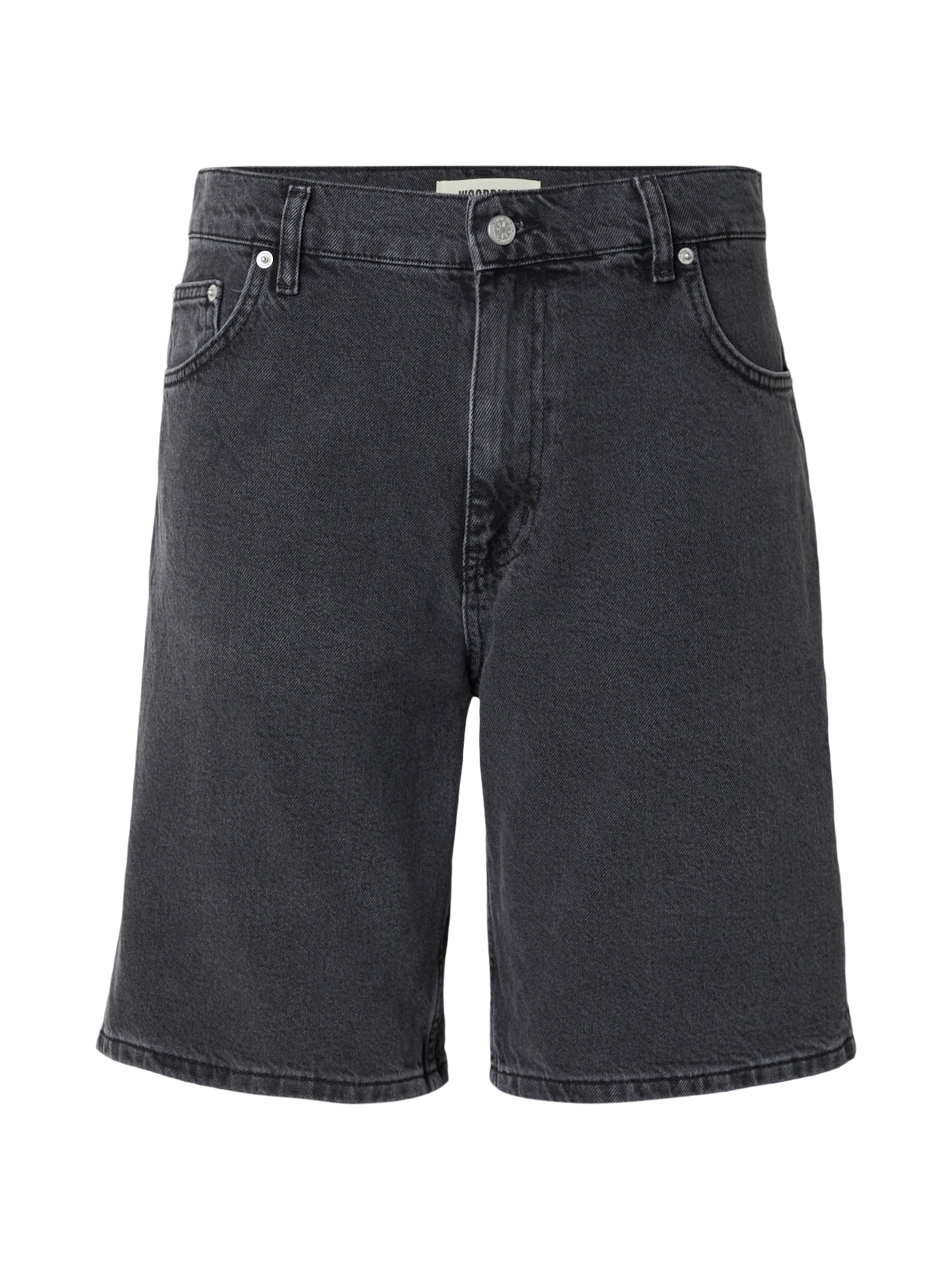 Woodbird Wide leg Jeans in Grijs: voorkant