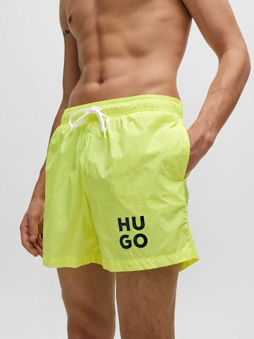 HUGO Red Board Shorts 'PAOL' in Yellow: front