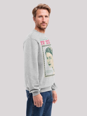 F4NT4STIC Sweatshirt 'TV Times Queen Elizabeth II 1957 Cover' in Grijs