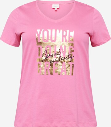 T-shirt 'CARLISA' ONLY Carmakoma en rose : devant