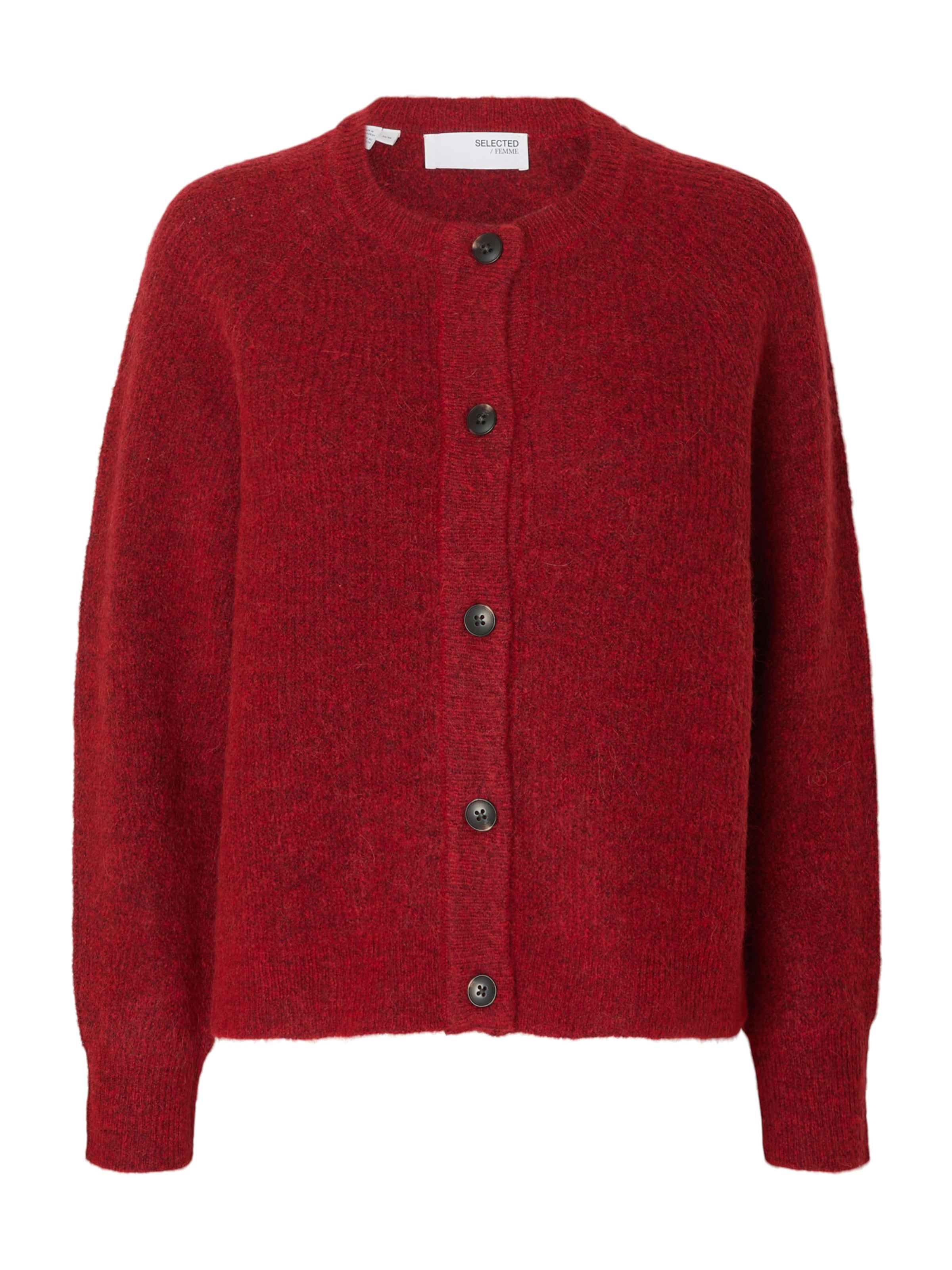 SELECTED Πλεκτή ζακέτα &#x27;SLFLULU&#x27; σε κόκκινο: μπροστά