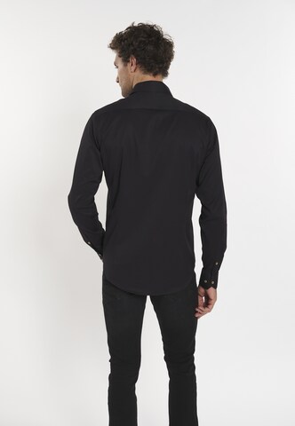 DENIM CULTURE Regular fit Button Up Shirt 'Tokio' in Black