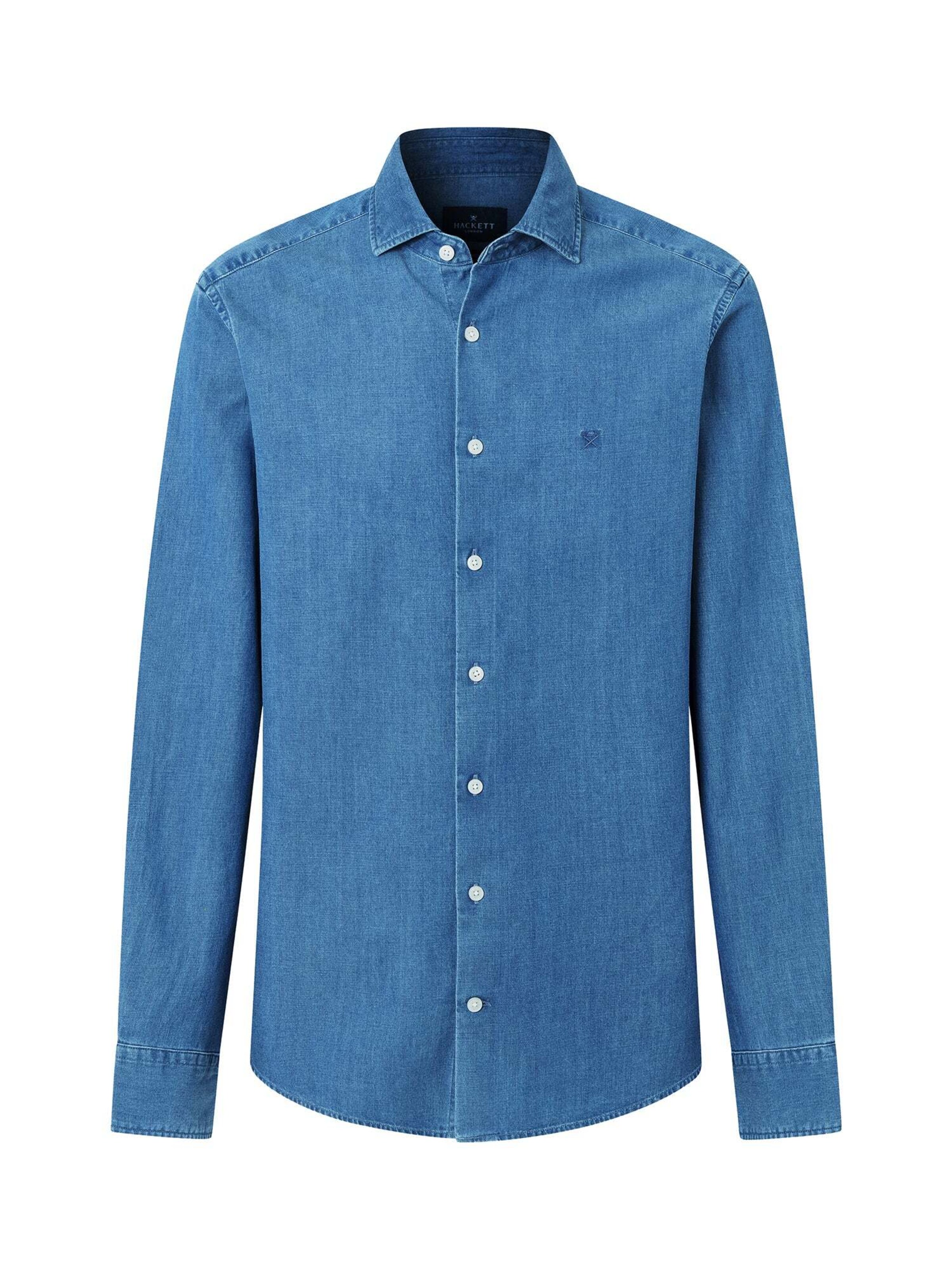 Camicia in L Hackett London di colore blu denim, Visualizzazione prodotti