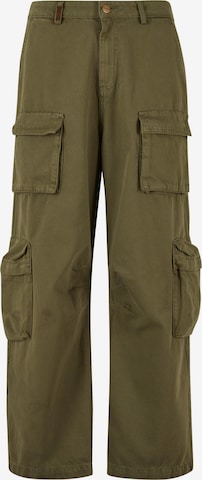 2Y Studios - Regular Calças de ganga cargo 'Arwen' em verde: frente