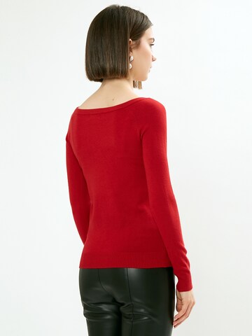 Influencer Sweter w kolorze czerwony