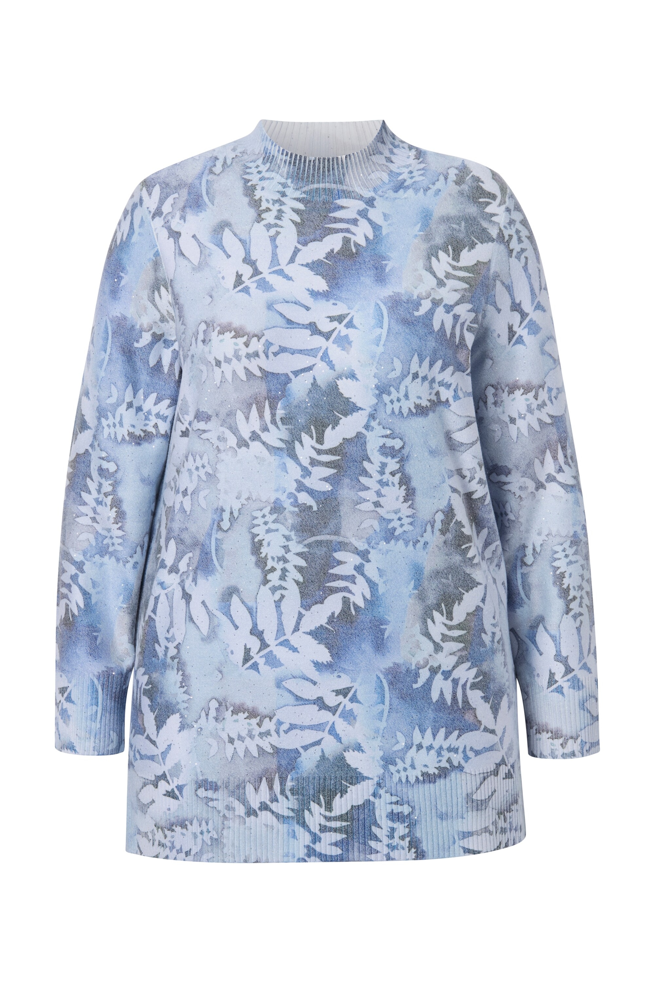 Ulla Popken Sveter - Modrá: predná strana