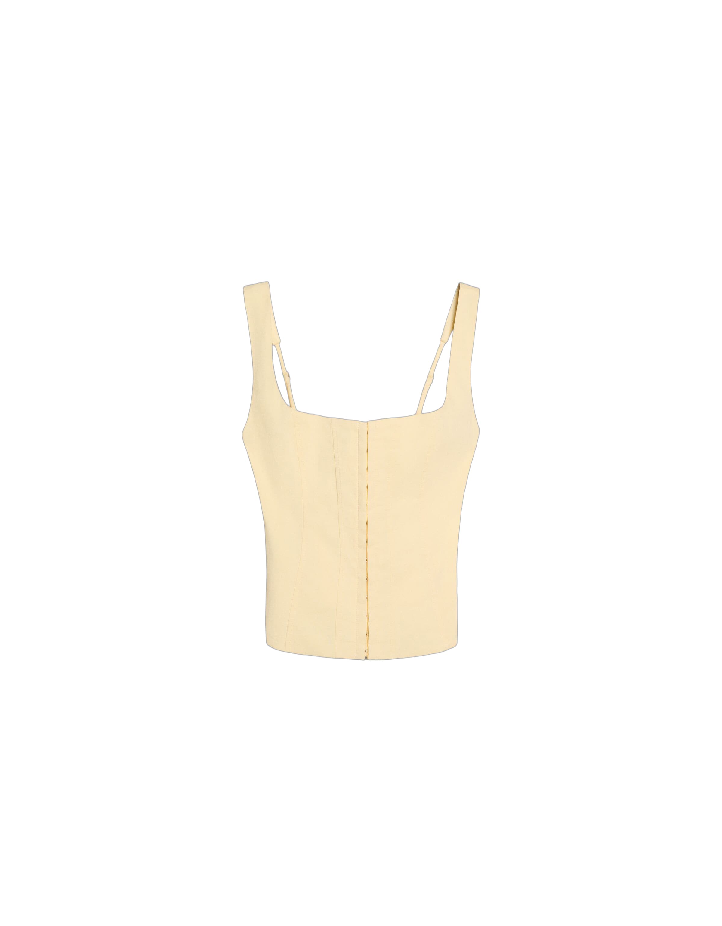 Top di Bershka in giallo: frontale