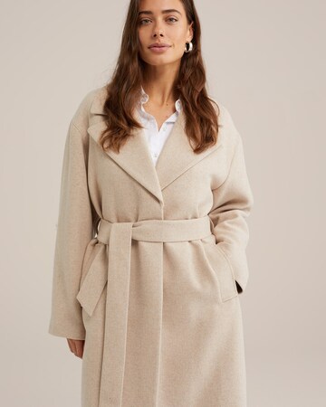 WE Fashion Between-seasons coat 'Een' in Beige