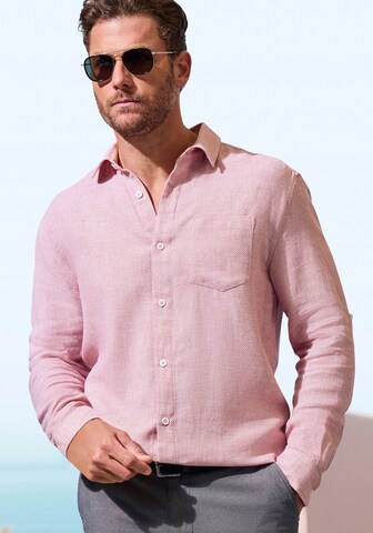 JOHN DEVIN Regular fit Button Up Shirt in Red: front