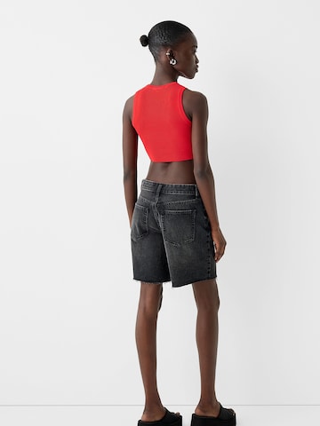 Top in maglia di Bershka in rosso