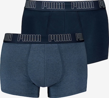 PUMA Boxershorts '2er Pack Everyday Basic Trunks' in Blau: Vorderseite