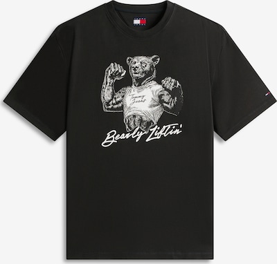 Marškinėliai 'BEAR' iš Tommy Jeans, spalva – juoda / balkšva, Prekių apžvalga