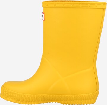 HUNTER Rubber Boots in Yellow