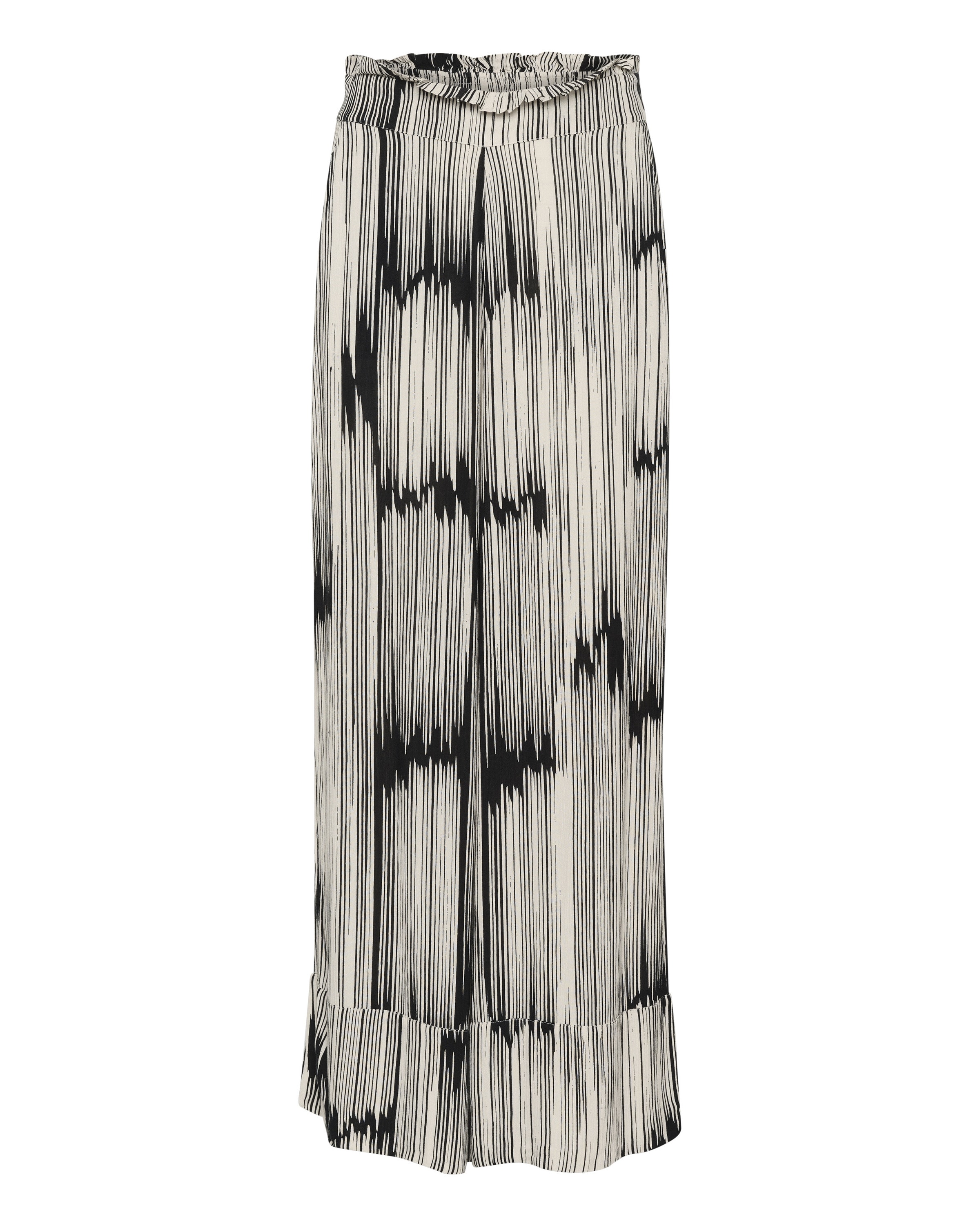 SOAKED IN LUXURY Wide leg Trousers 'Zaya' in Black: front