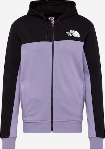 THE NORTH FACE Zip-Up Hoodie in Purple: front
