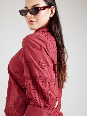 Camicia da donna 'CARSURI' di ONLY Carmakoma in rosso