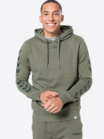 Sweat-shirt Hummel en vert : devant