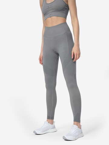 4F Skinny Sportbroek 'FNK F5053' in Grijs: voorkant