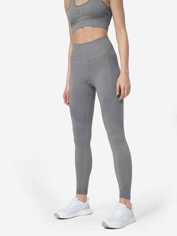 4F Skinny Workout Pants 'FNK F5053' in Grey: front