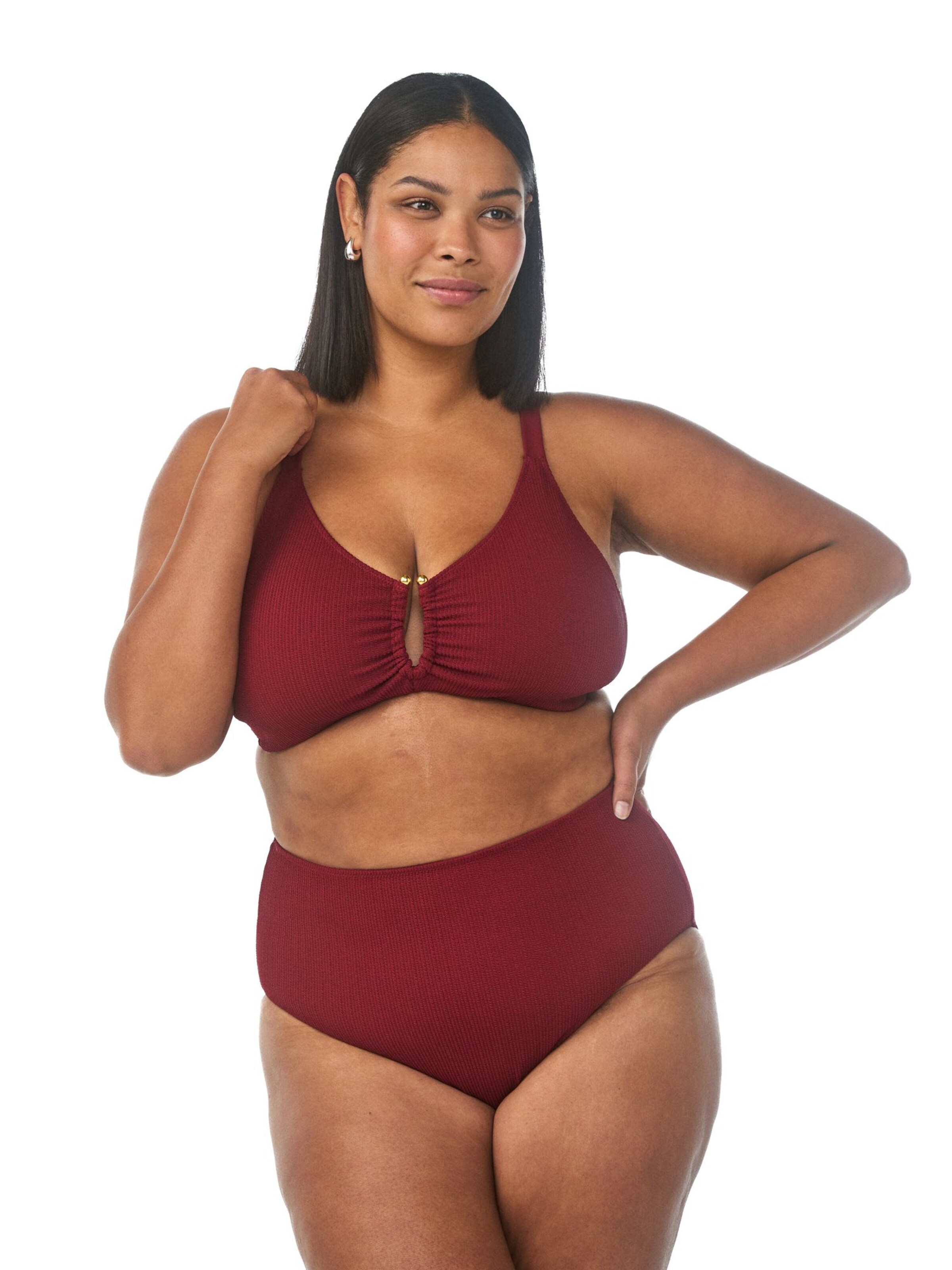 Slip bikini 'Slino' di Swim by Zizzi in rosso