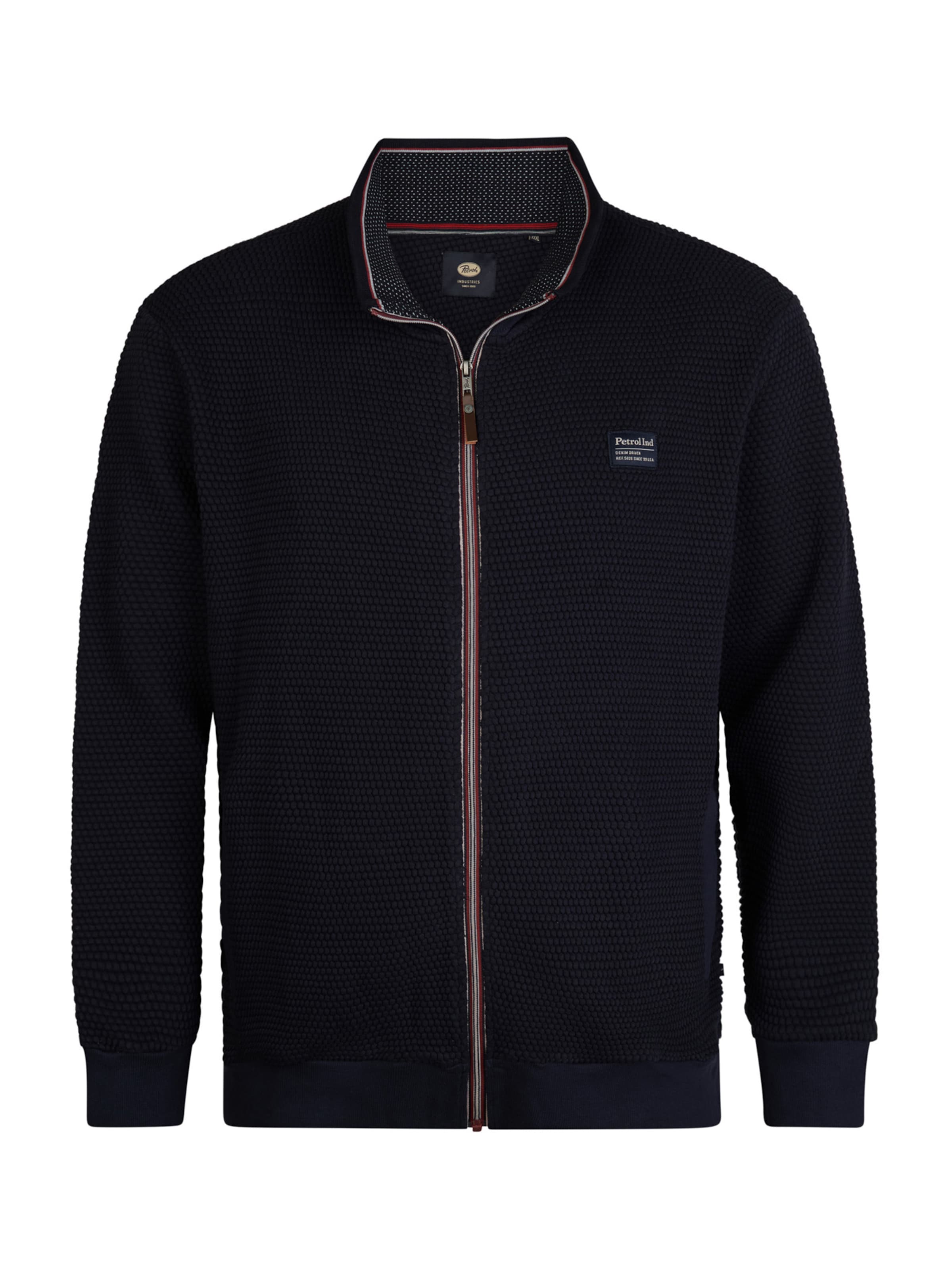 Petrol Industries Sweat jacket in Blue: front