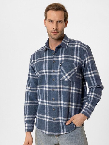 Moxx Paris - Ajuste regular Camisa 'Noah' en azul: frente