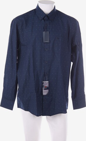CASAMODA Button Up Shirt in XL in Blue: front