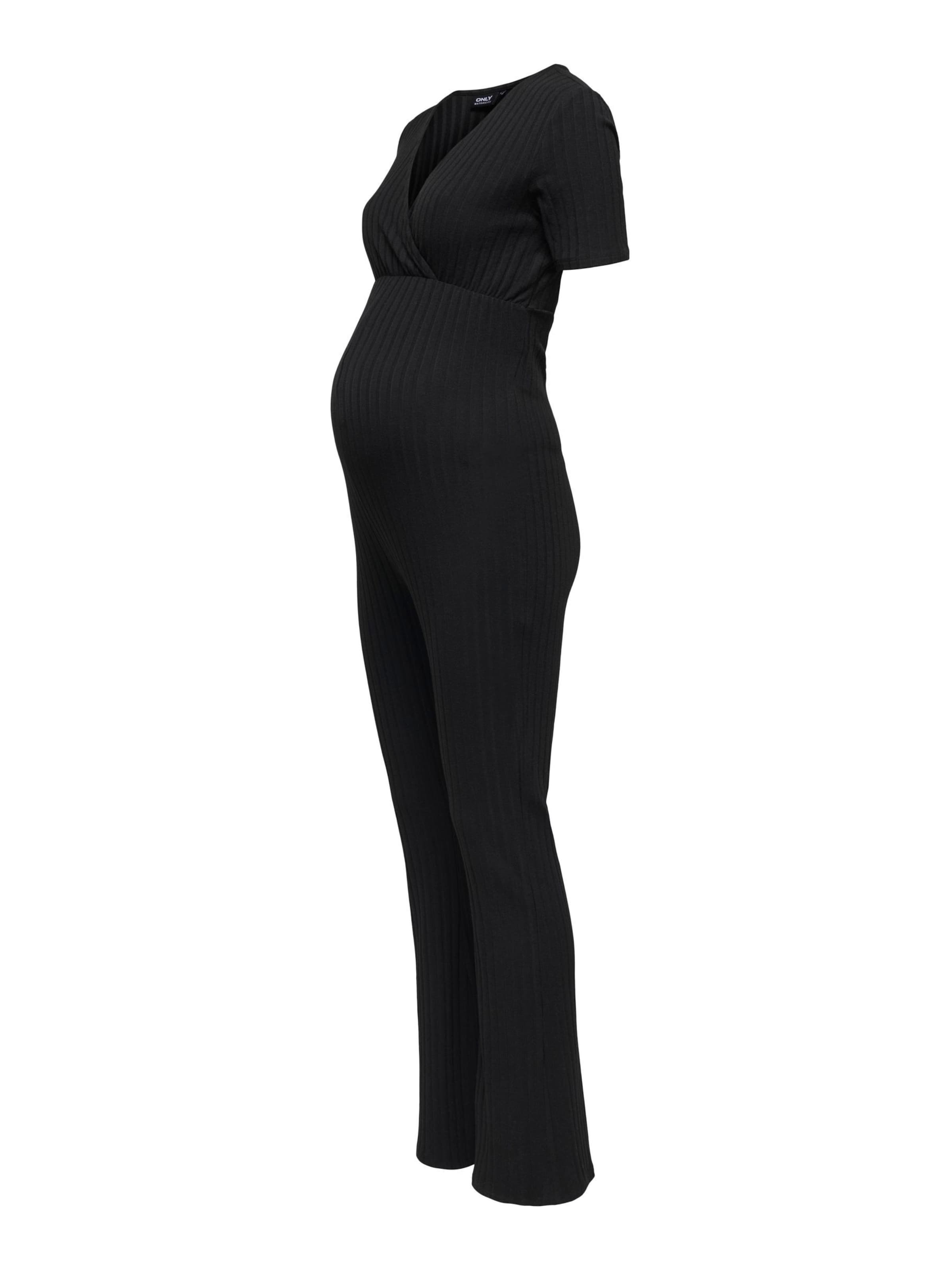 Only Maternity Jumpsuit 'OLMLita' in Zwart: voorkant