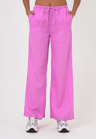 FRESHLIONS Wide Leg Stoffhose 'Livia' in Pink: Vorderseite