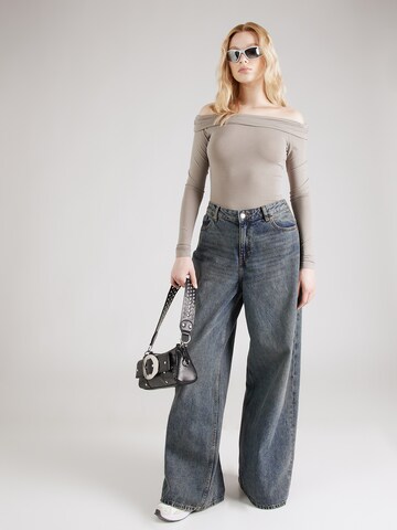 STUDIO SELECT Shirt Bodysuit 'Fenna' in Grey
