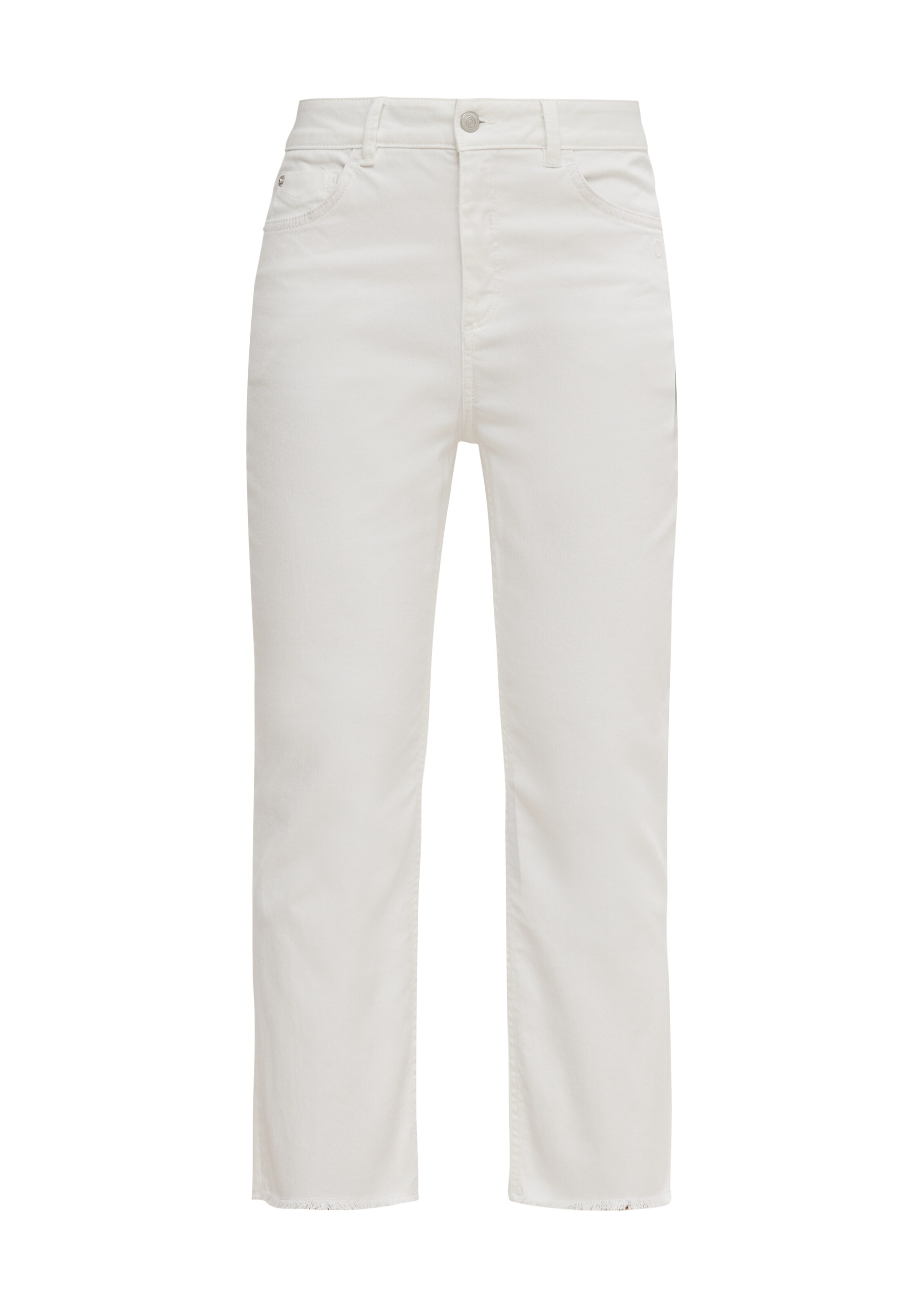 comma casual identity Regular Jeans in Wit: voorkant