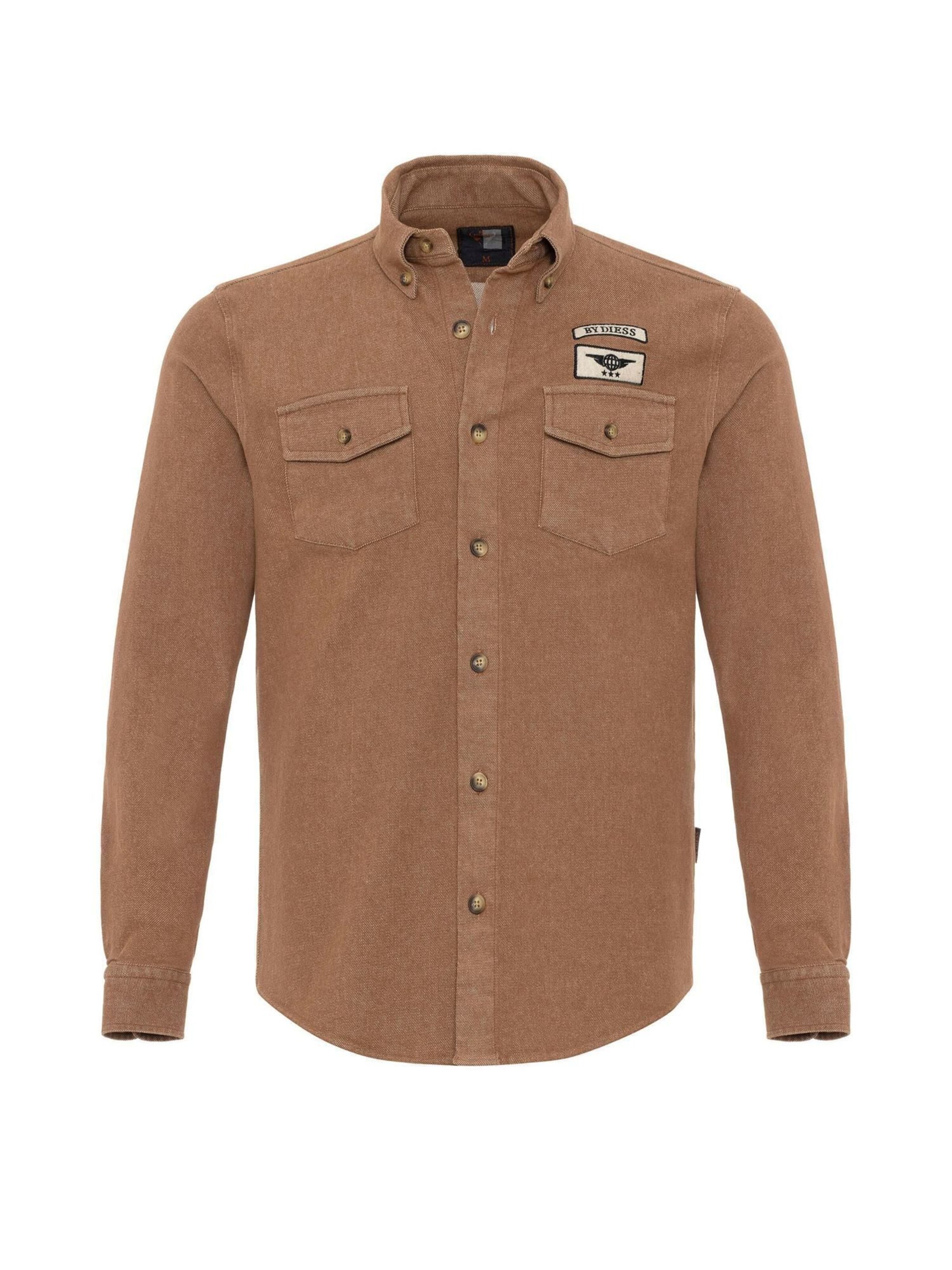 Slim fit Camicia di By Diess Collection in marrone: frontale