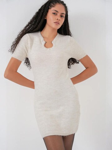 Bigdart Gebreide jurk in Wit