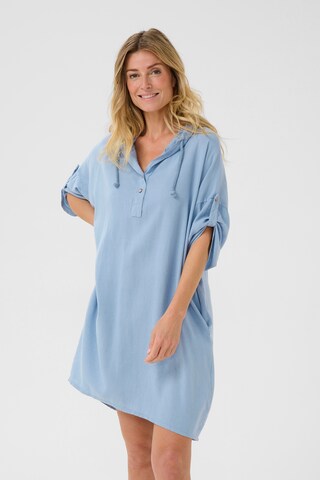Cream Dress 'Lark' in Blue: front