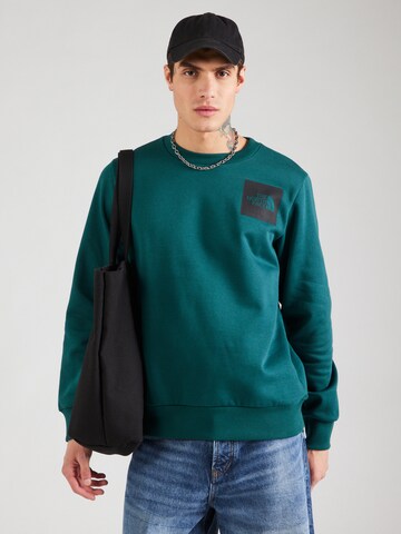 Felpa 'FINE' di THE NORTH FACE in verde: frontale