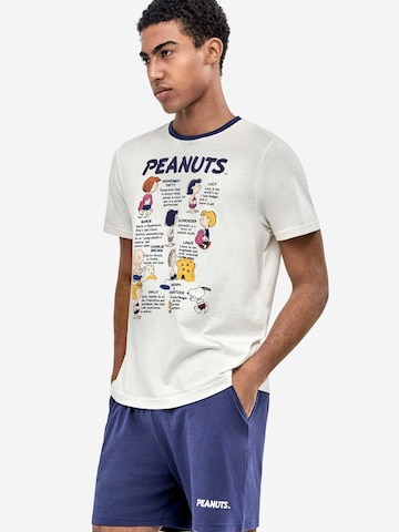 Gisela Pyjama kort in Wit: voorkant