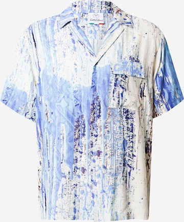 Carlo Colucci - Regular Fit Camisa em azul: frente