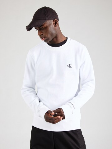 Calvin Klein Jeans Sweatshirt 'Essential' in White: front