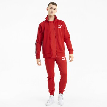 PUMA Sweatjacke 'Iconic T7' in Rot