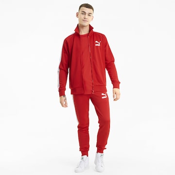 PUMA Sweatjacke 'Iconic T7' in Rot