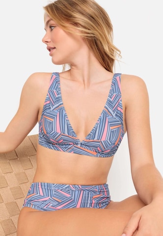 LSCN by LASCANA Triangle Bikini top in Blue: front
