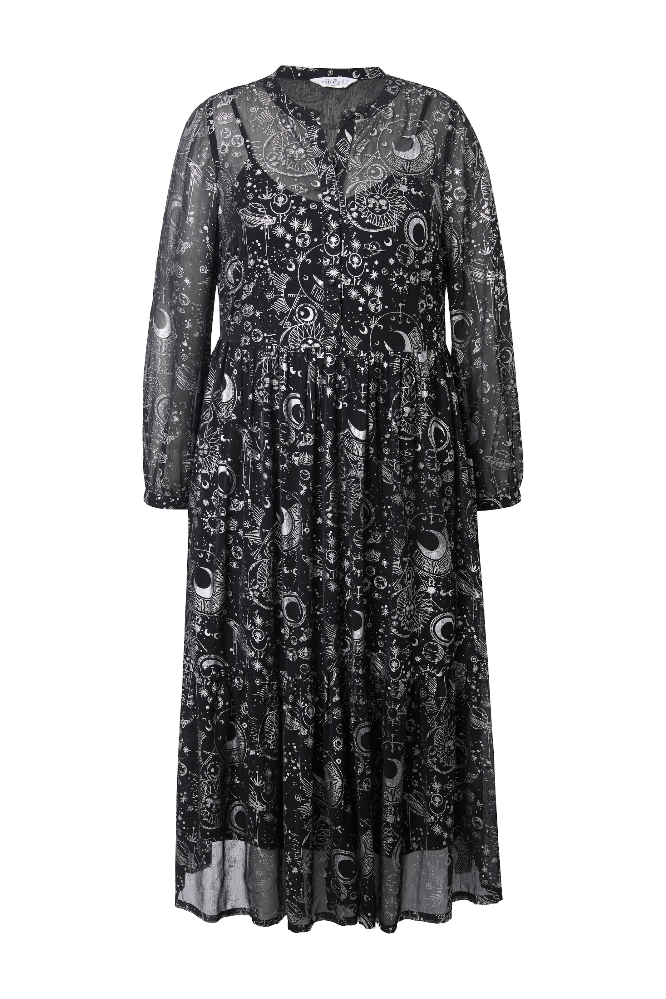 Studio Untold Jurk in Zwart: voorkant