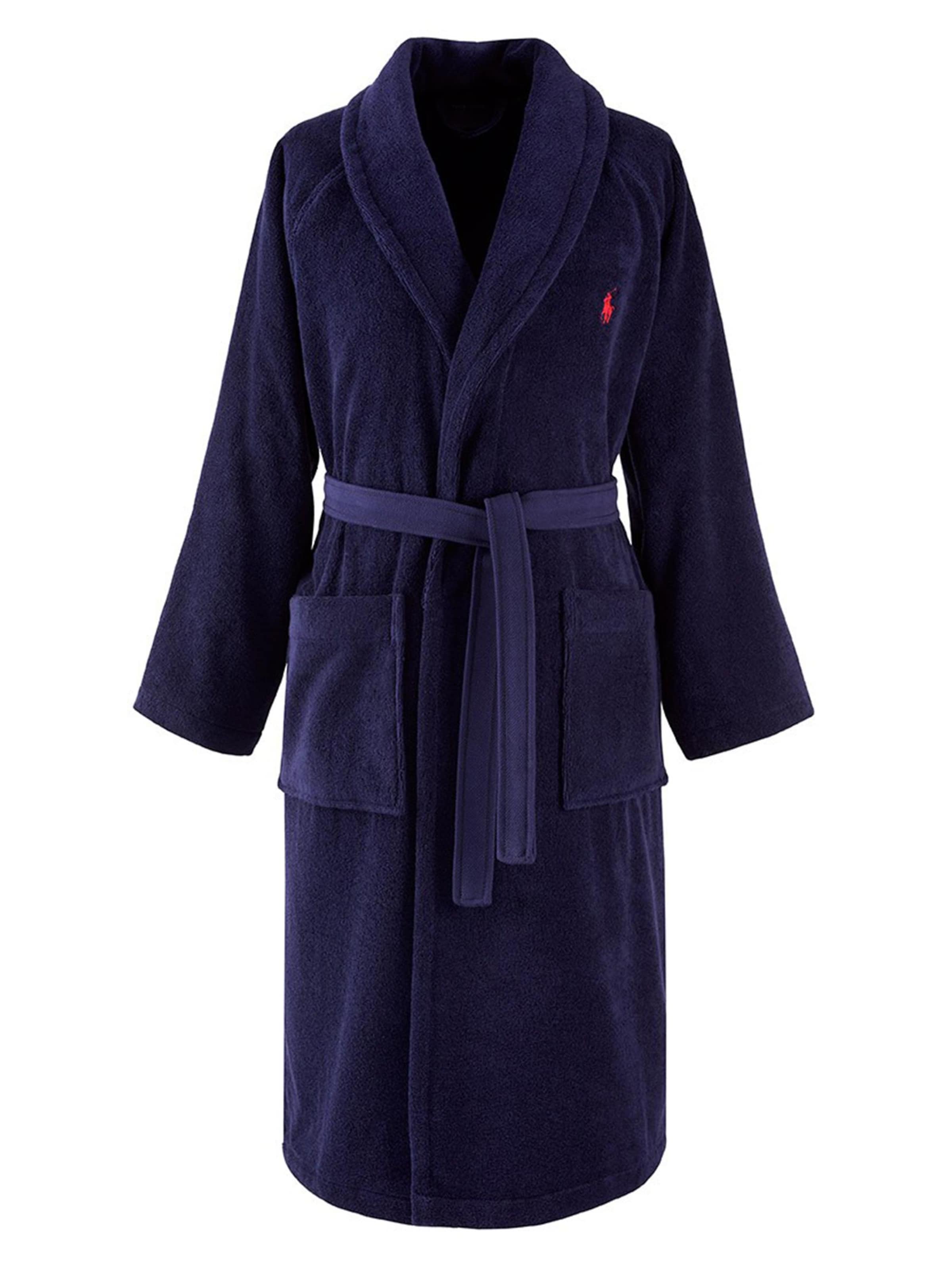 Ralph Lauren Home Long Bathrobe 'POLOPLAYER' in Purple: front