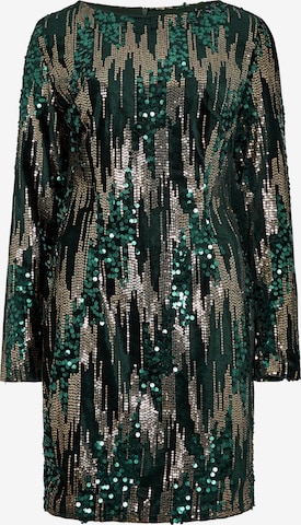 Apricot Mixed Sequin Velvet Bodycon Mini Dress ' ' in Grün: Vorderseite