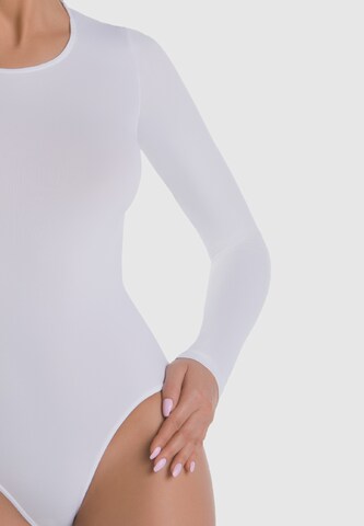 TEYLI Shirt bodysuit in White