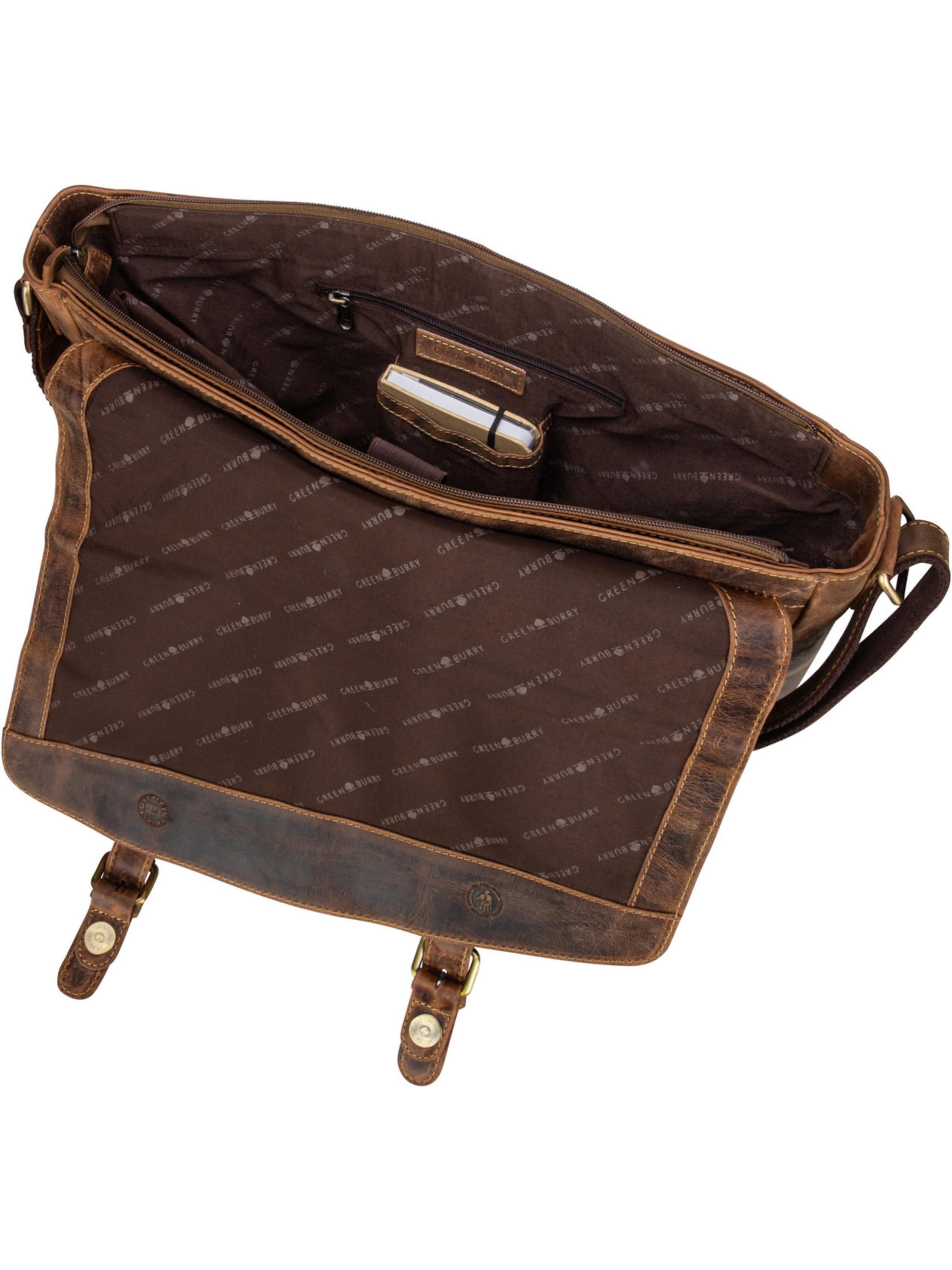 GREENBURRY Schoudertas 'Vintage 1541 Revolver' in Bruin