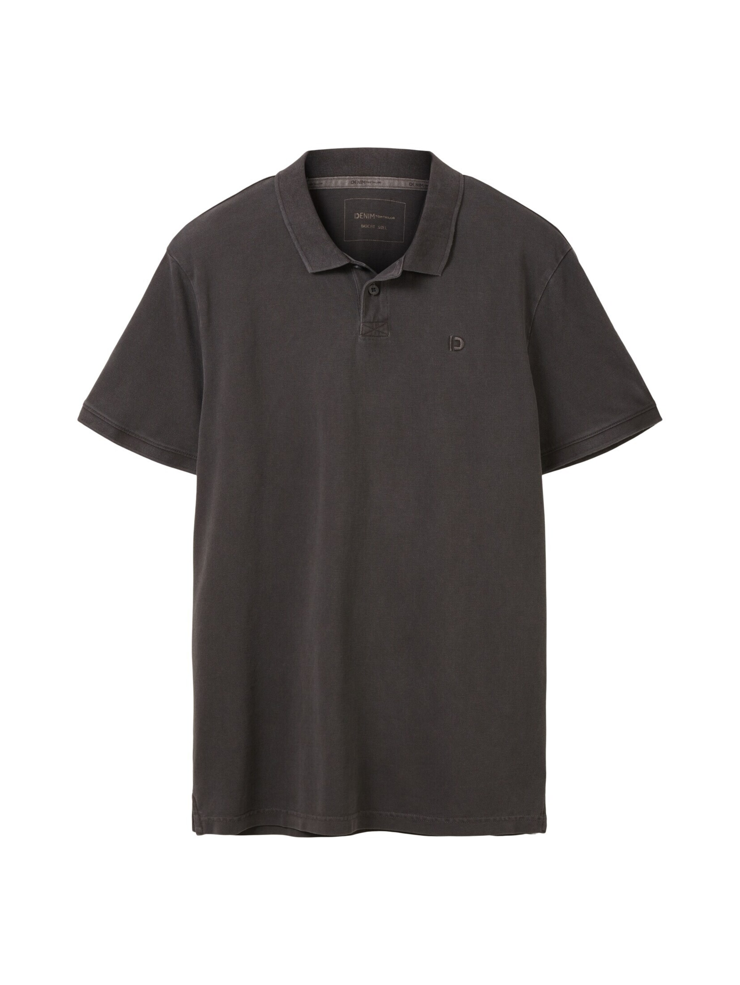 TOM TAILOR DENIM Poloshirt in Schwarz: Vorderseite