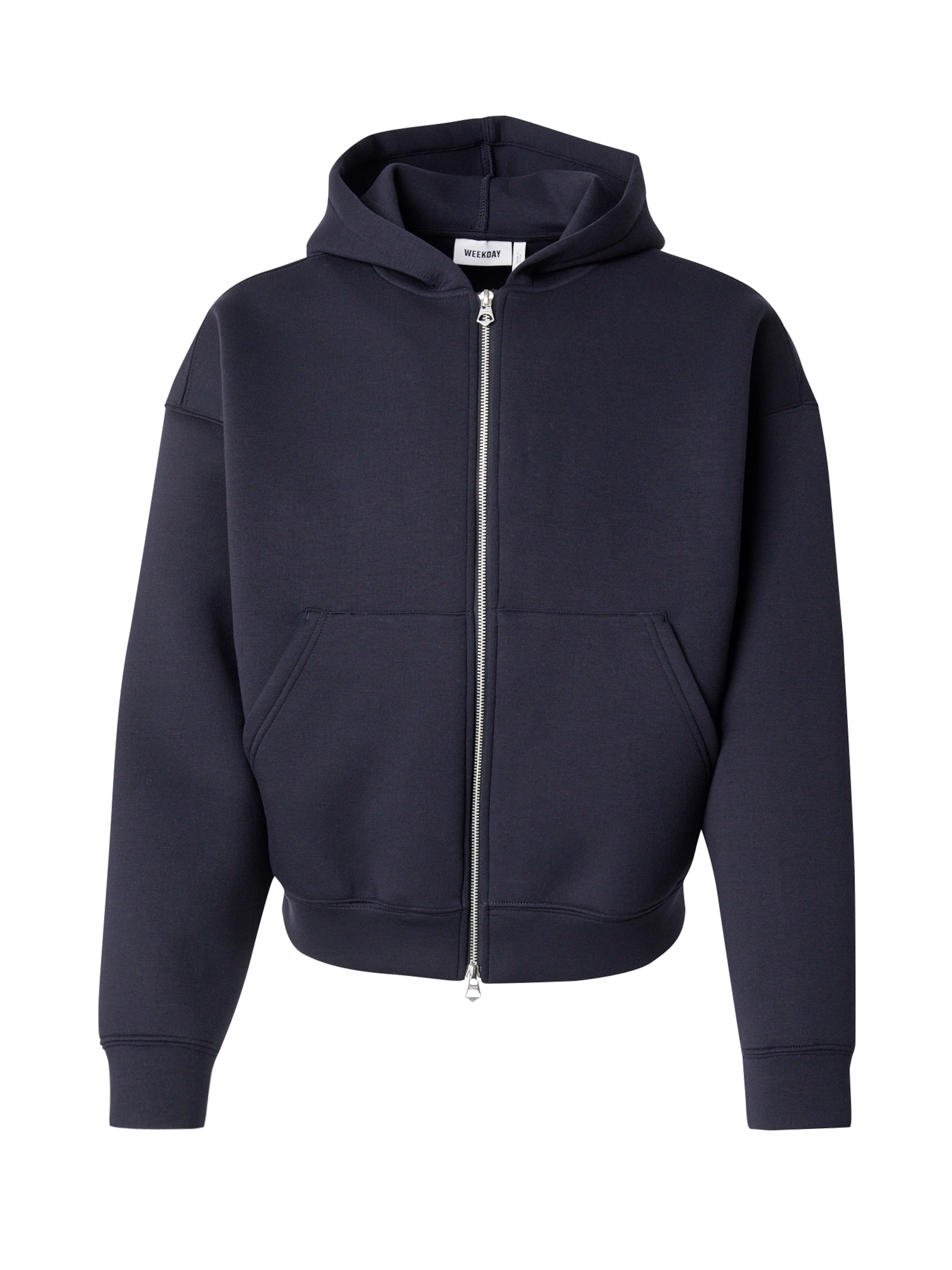 WEEKDAY Zip-Up Hoodie 'Simon' in Blue: front