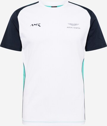 Hackett London - Camiseta 'AMR' en blanco: frente